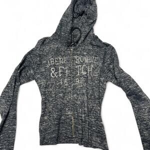 Abercrombie & Fitch Women’s Vintage Lightweight Zip Up Fitted Hoodie  Size Small